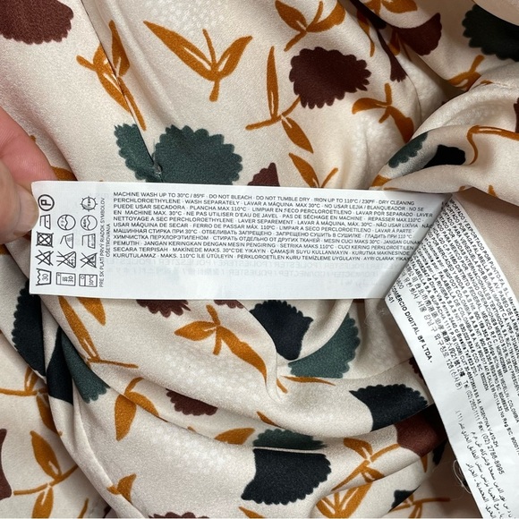 𝅺MNG by Mango silk-like flowing dress wish retro vibe—size 4 - Picture 12 of 13